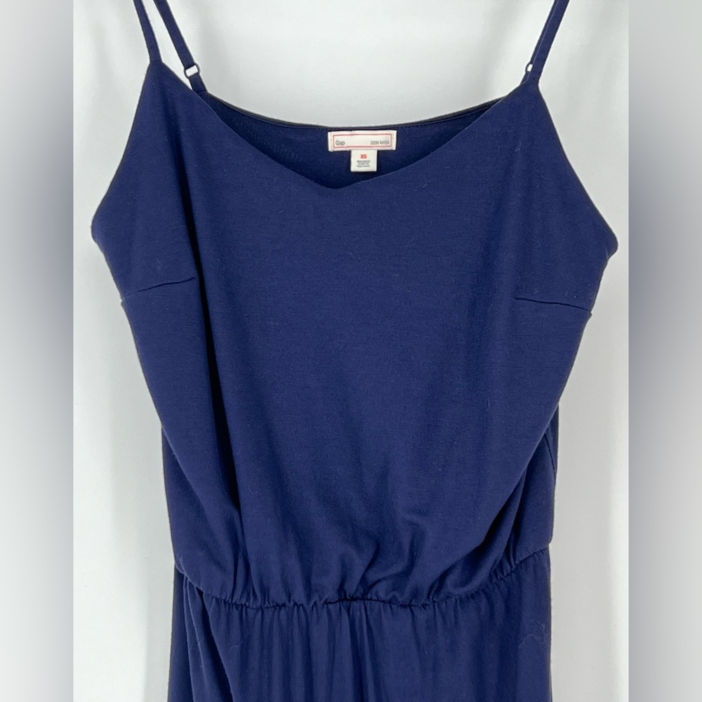 GAP‎ navy blue sleeveless spaghetti strap maxi dress